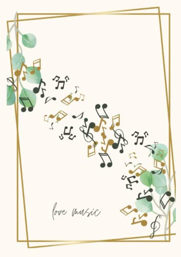 Cuaderno De Musica - Love Music: - 5 Bi-pentagramas Claves S