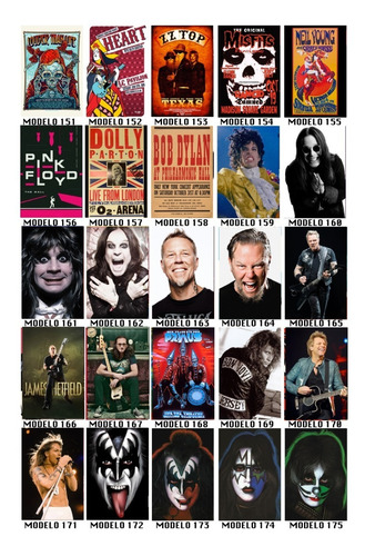 Imagem 3 de 10 de Kit 10 Impressos Fotográficos Show Poster De Bandas De Rock