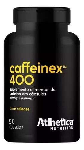Cafeína 400mg Caffeinex Anidra 90 Caps Atlhetica Nutrition Sabor Sem sabor