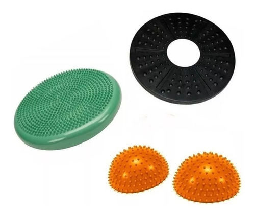 Set Kit Tabla De Equilibrio + 2 Mini Bosu + Disco Balance