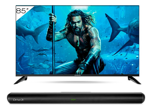 Televisor Aiwa 85  + Barra De Sonido Smart Tv 4k (aw85b4kfg)