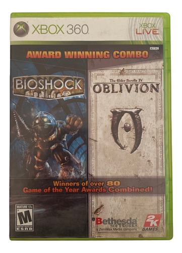 Juego Xbox 360 Original Bioshock Y Oblivion Elder Scrolls 4 (Usado)
