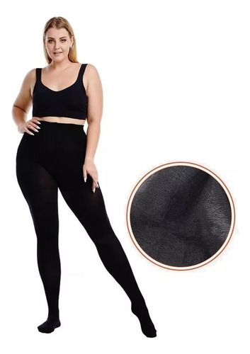 Medias Efecto Piel Afelpada 300gr Leggins Mallas Dama Polar