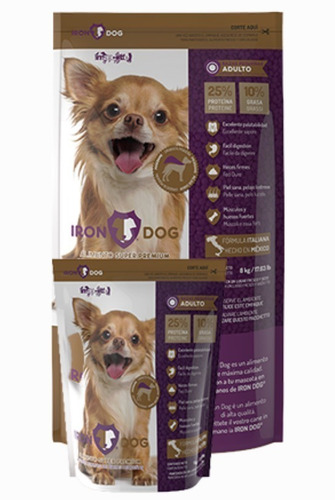 Imagen 3 de 9 de Iron Dog Alimento Superpremium Perro Adulto Raza Pequeña 8kg