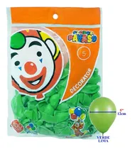 Comprar Globo Latex Decorator Redondo N° 5 Payaso C\u002F100 Piezas Color Verde lima