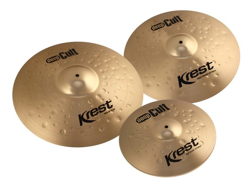 Kit De Pratos Krest Deep Cult 14' 18' 20' C/ Bag Bronze B8