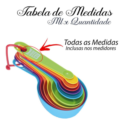 Imagem 5 de 6 de Medidor - 12pcs - Diversos Alimentos Receita Ud499 123 Util