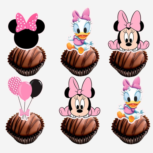 30 Toppers Tags Para Docinhos Minnie Baby