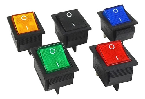 Interruptor Switch Kcd2 Color Amarillo 16a/250v,  3 Unidades