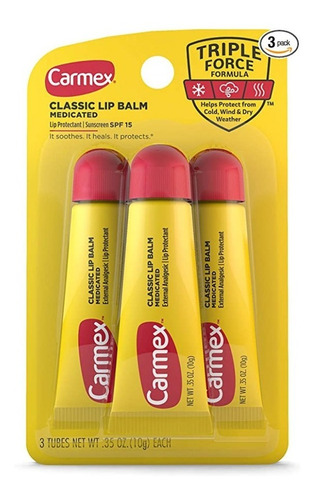 Carmex Bálsamo Tubo - Pack 3 - g a $1217