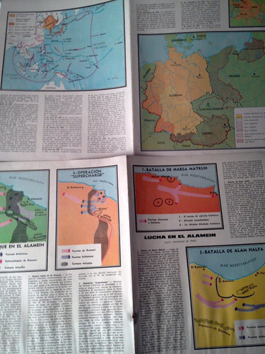 Segunda Guerra Mundial - Mapas Y Lámina (Usado)