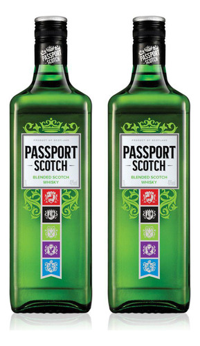 Whisky Escocês Passport Scotch 1 L - 2 Unidades