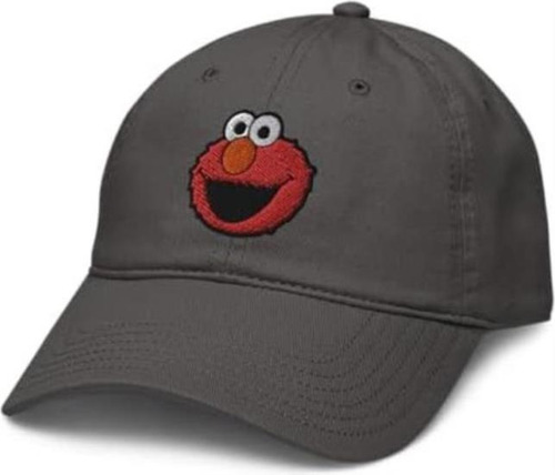 Gorra Béisbol Ajustable Con Cara Elmo Barrio Sésamo, Gris