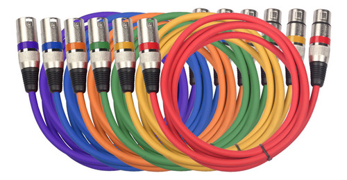Cabo Xlr De 1,5 M/5 Pés Para Luz De Palco Dmx De 3 Pinos