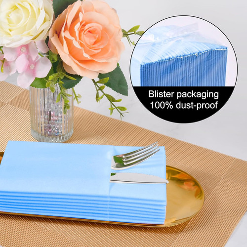 Servilletas Desechables Con Bolsillo Para Cubiertos, 50 Pzas
