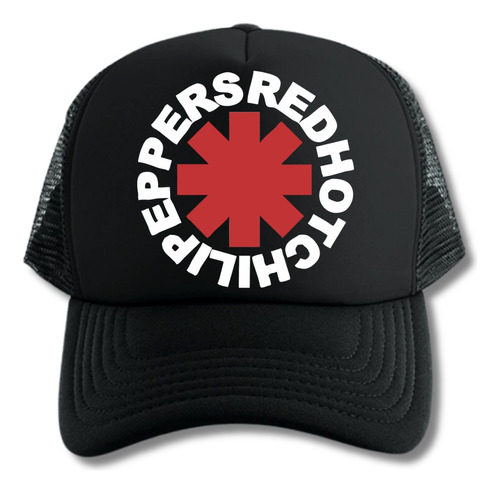 Gorra Tipo Trucker Negra Red Hot Chili Peppers Serie Music