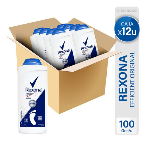 Caja Desodorante Rexona Pies Efficient  Original Pack