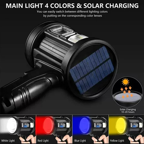 Lanterna Led De Longo Alcance Holofote 2000 Metros+usb