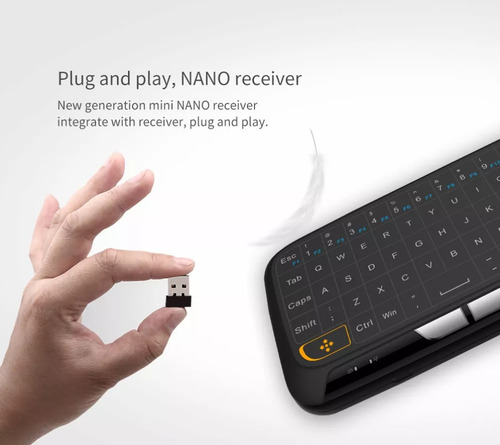 Teclado Sem Fio Mini Touchad Air Mice 2.4ghz Qwerty