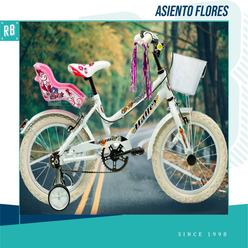 Imagen 4 de 10 de Asiento Bicicleta Nena Flores Mariposa