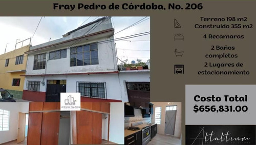 Casa En La Delegación Gam, Col. Del Obrero, Fray Pedro De Cordoba #206 Con 2 Lugares De Estacionamiento.   Nb10-di