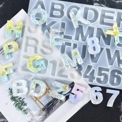 Imagem 2 de 7 de Molde De Chaverio De Alfabeto De Resina De Silicone 152pcs
