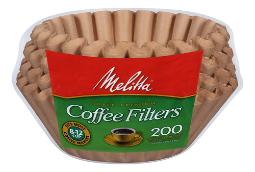 Filtros De Café Melitta Para 8 A 12 Tazas, Color Marrón Natu
