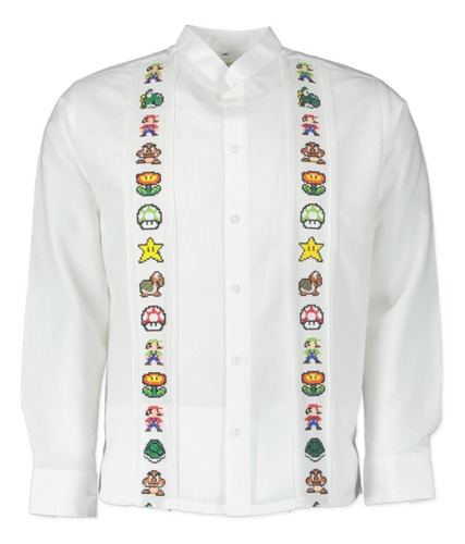 Camisa Bordada Super Mario Bros. Ml. Mayakim