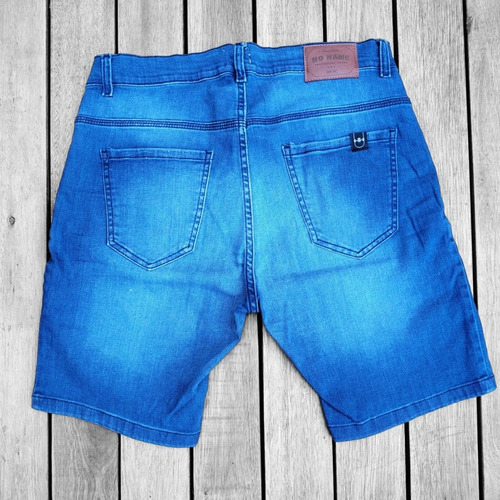 Bermuda Jean Hombre Elastizada No Name Blue Grind Gastada