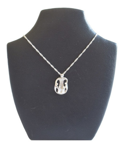  Collar Con Dije De Familia - Mama Y 4 Hijos - Plata 925