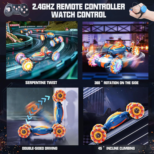 Bezgar Gesture Sensing Rc Stunt Car Con 3 Modos De Sensor...