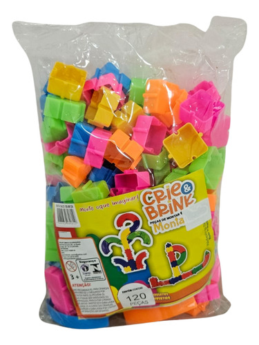 Crie & Brink Monta Monta Kit De 120 Peças Blocos De Montar