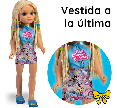 Muñeca Nancy Un Dia Con Trenzas Rubia
