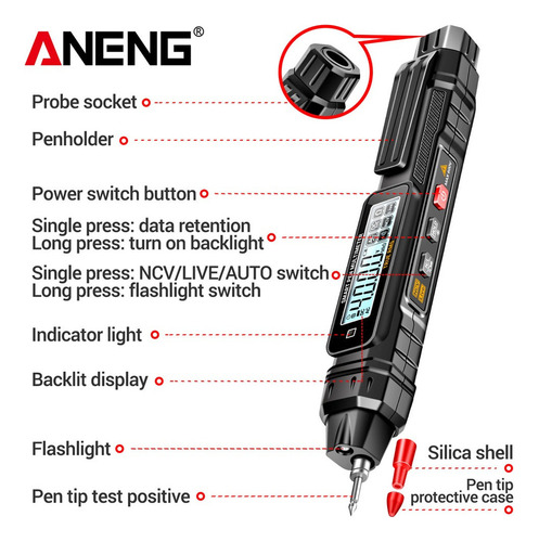 ` .. Smart Pen A3005 Multim 4000 Contém Diodo Ohm