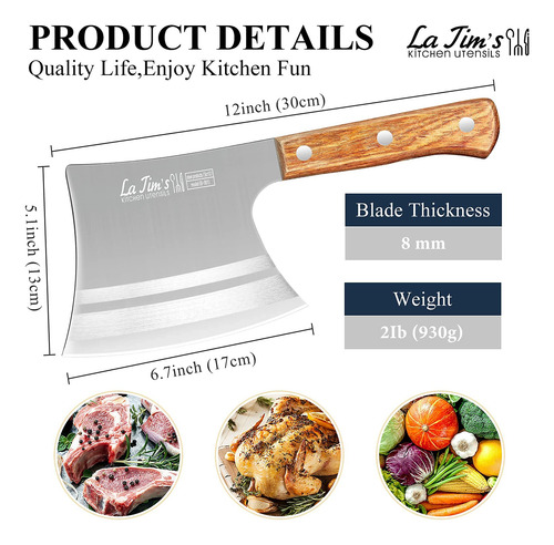 La Tims Cuchillo De Carnicero Para Carne Cuchillo De