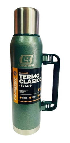 Termo Acero Inoxidable Lusqtoff 1.3lts Frío Calor 20hs Verde