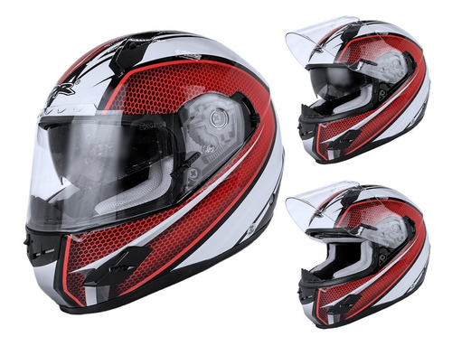 Casco Cerrado Starion Mica Transparente Doble Visor Certific