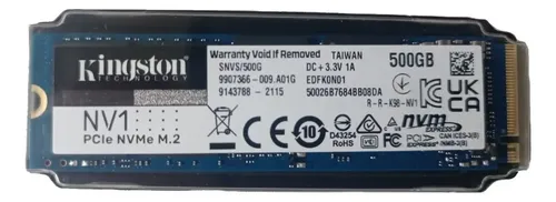 SSD interno Kingston NV1 SNVS/500G 500GB preto | Parcelamento sem