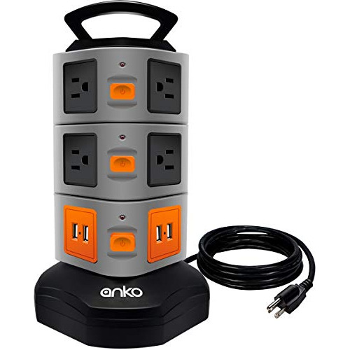 Torre De Alimentación, Anko 3000w 13a 16awg Protector Szgzi