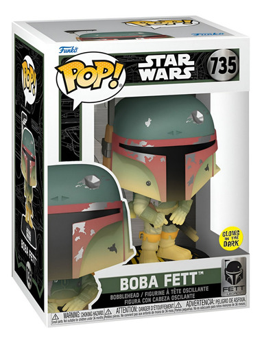 Figura De Acción Pop! Star Wars - Boba Fett Glow Funko