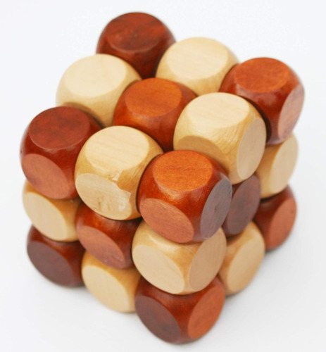 Rompecabeza De Madera De Cubo Torcido Iq Teaser Cerebral De