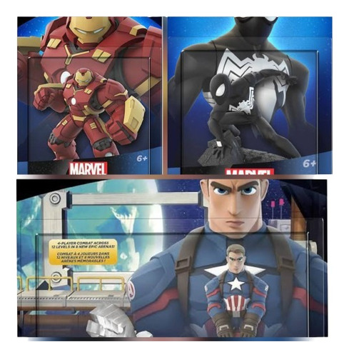 Disney Infinity Spiderman Black Capitan América Y Hulkbuster