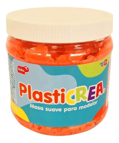 Plasticrea Masa Moldeable 1kg Didáctico Niños Color Escoger Color Naranja