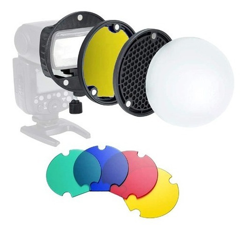 Difusor Circular Kit Triopo Magdome Magnetic Para Flash 