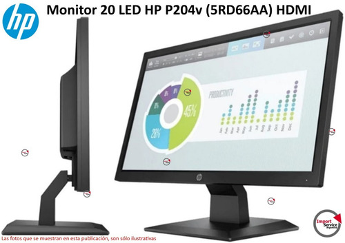 Monitor 20 Led Hp P204v (5rd66aa) Hdmi