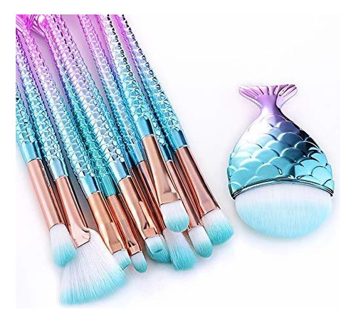 The Original Mermaid Makeup Brush Set, Nuevo Diseño De 2