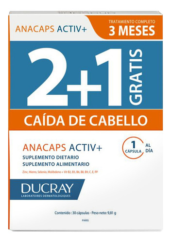 Ducray Anacaps 30 Cápsulas 3x2 Unidades