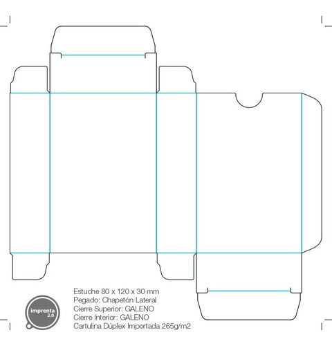 50 Estuche Blanco 8x12x3 Cm Cierre Galeno - Ecommerce