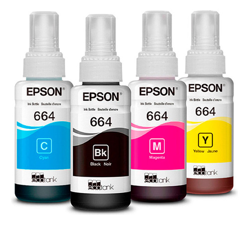 Epson Combot664 Combo Botella Tinta T664 L200 Negro/cyan/mag