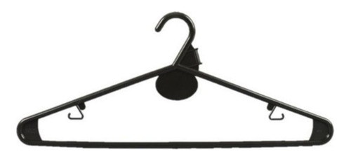 Imagen 4 de 10 de Perchas Plasticas Reforzadas Negra Adulto Hogar Pack X 25